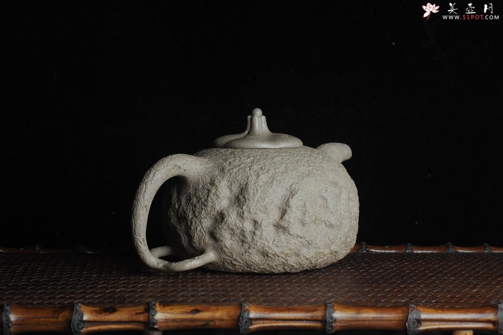 紫砂壶图片：美壶特惠 精品老青段全手工供春 龚春 异形盖 难度大 肌理丰富 - 美壶网