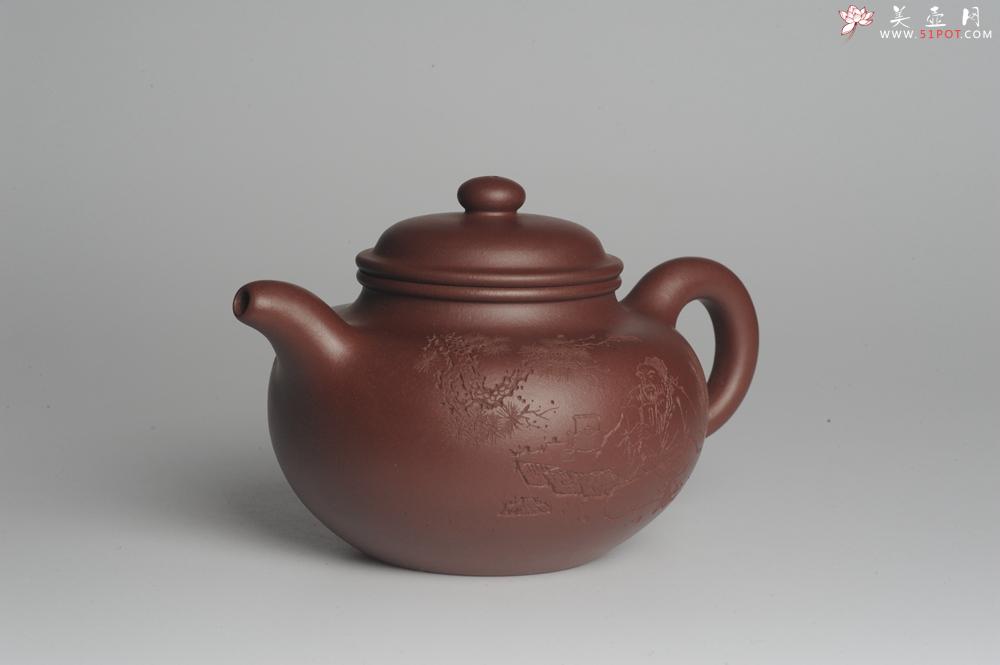 紫砂壶图片：强强联合 实力派杨老师全手工大亨莲子 方健老师即兴装饰 一甄清气半静吟 古韵悠悠 气势非凡 深得老味 - 美壶网