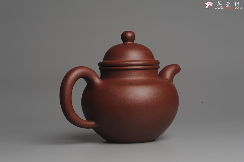紫砂壶图片：油润底曹青 全手工寿珍掇球 深得老味 做工灰常好 请君细品 作品说话  - 美壶网
