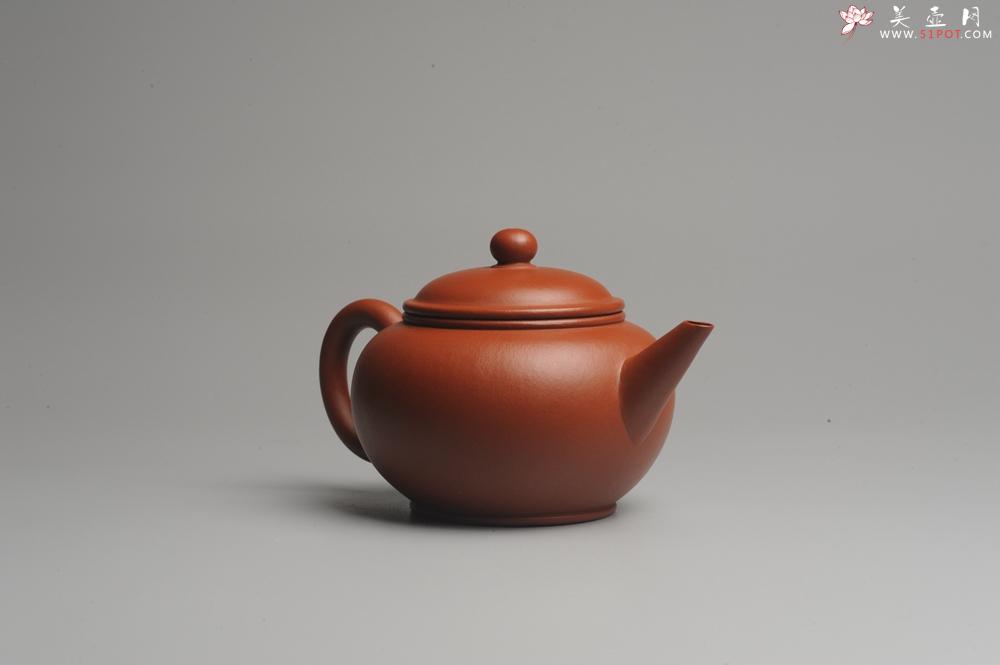 紫砂壶图片：小煤窑朱泥 全手工水平壶 端庄秀雅 - 美壶网
