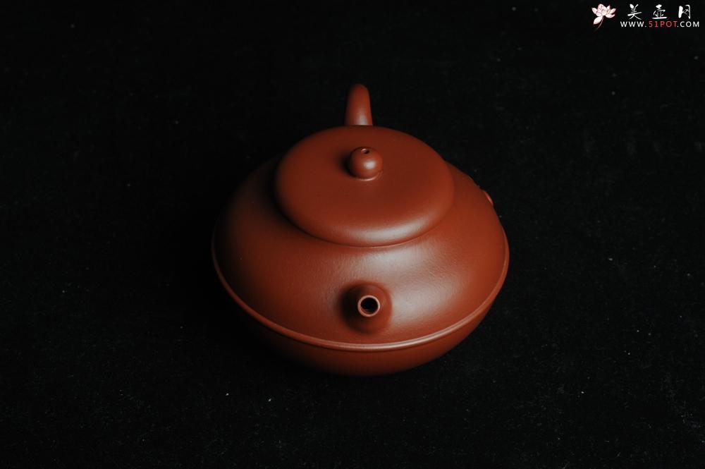 紫砂壶图片：美壶特惠 优质大红袍朱泥 做工精致三足束带一生所爱壶 茶人醉爱 - 美壶网