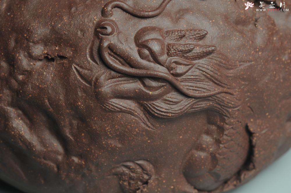 紫砂壶图片：美壶特惠 全手工薄胎游龙灵芝供春 龚春 做工精致 单色更显功力 - 美壶网