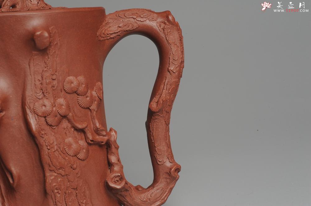 紫砂壶图片：实力派全手工松桩 气质非凡 肌理自然生动 适合收藏 - 美壶网