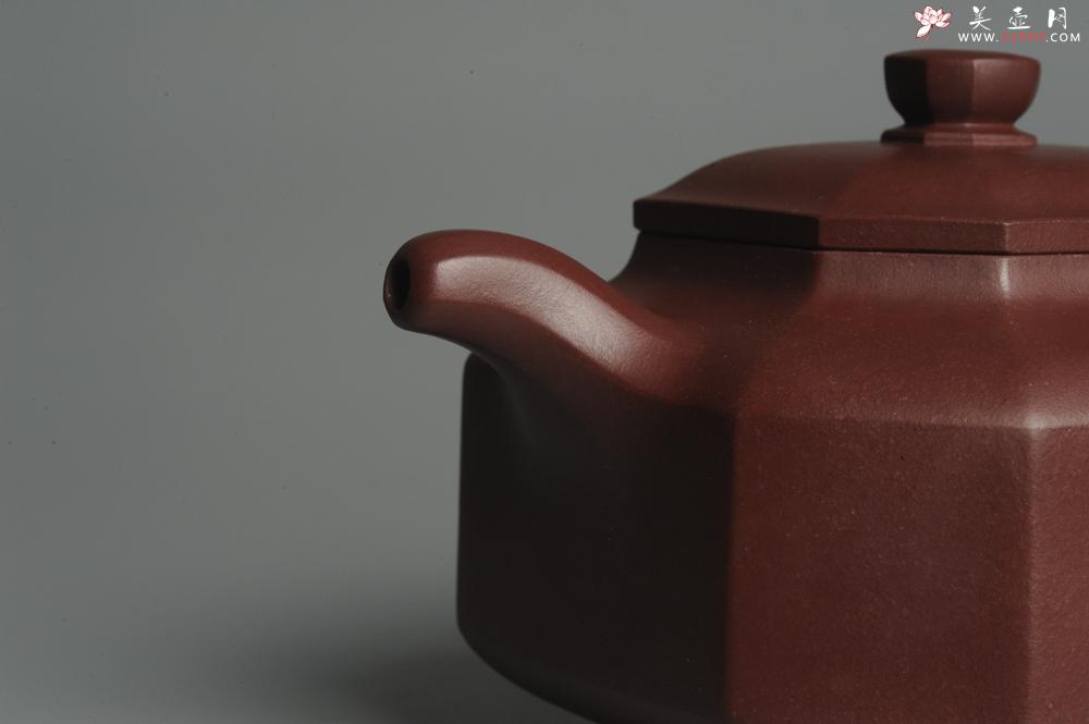 紫砂壶图片：实力派张海艳全手工精工八方侧角壶 工艺精湛 - 美壶网