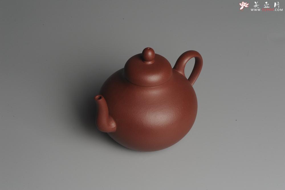 紫砂壶图片：美壶特惠 老红拼泥思亭 小清新 茶人醉爱 - 美壶网