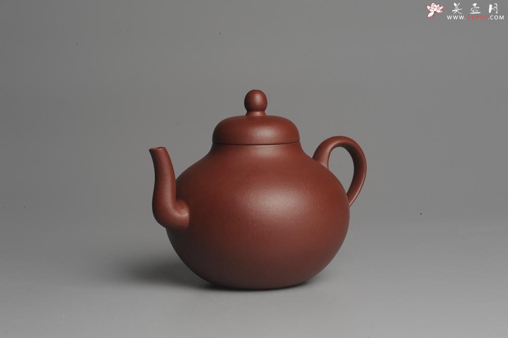 紫砂壶图片：美壶特惠 老红拼泥思亭 小清新 茶人醉爱 - 美壶网