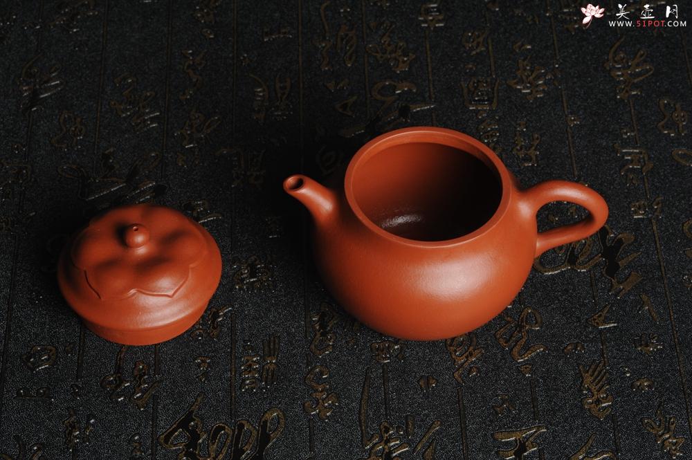 紫砂壶图片:美壶特惠 非铁红色素泥 优质朱泥般若秋水壶 - 美壶网