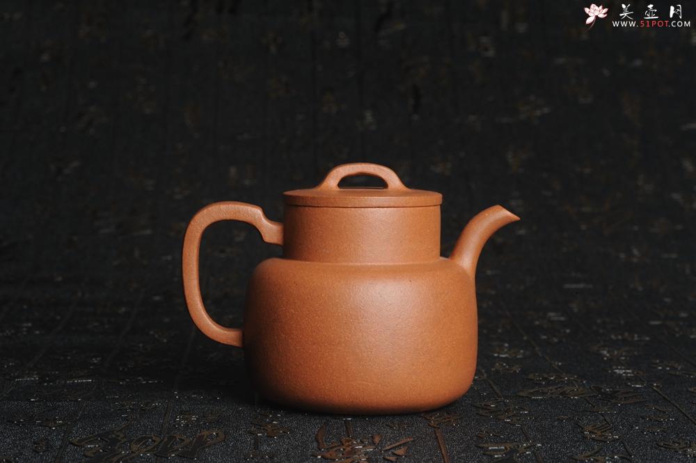 紫砂壶图片：美壶特惠 灰常油润优质黄降坡泥瓦当壶 文气小巧精致 实用 茶人醉爱 - 美壶网