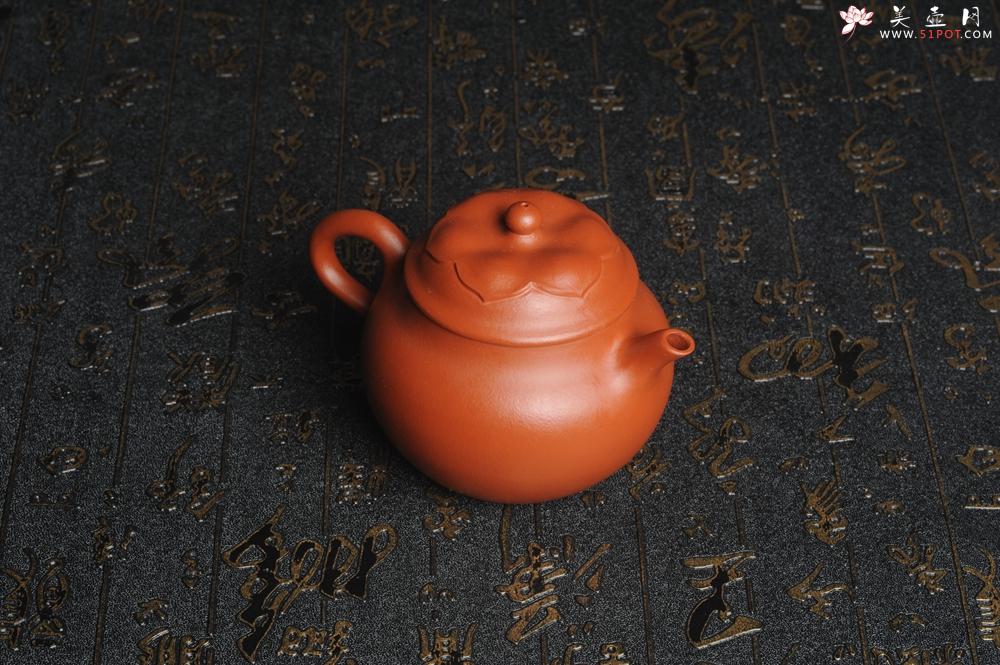 紫砂壶图片:美壶特惠 非铁红色素泥 优质朱泥般若秋水壶 - 美壶网