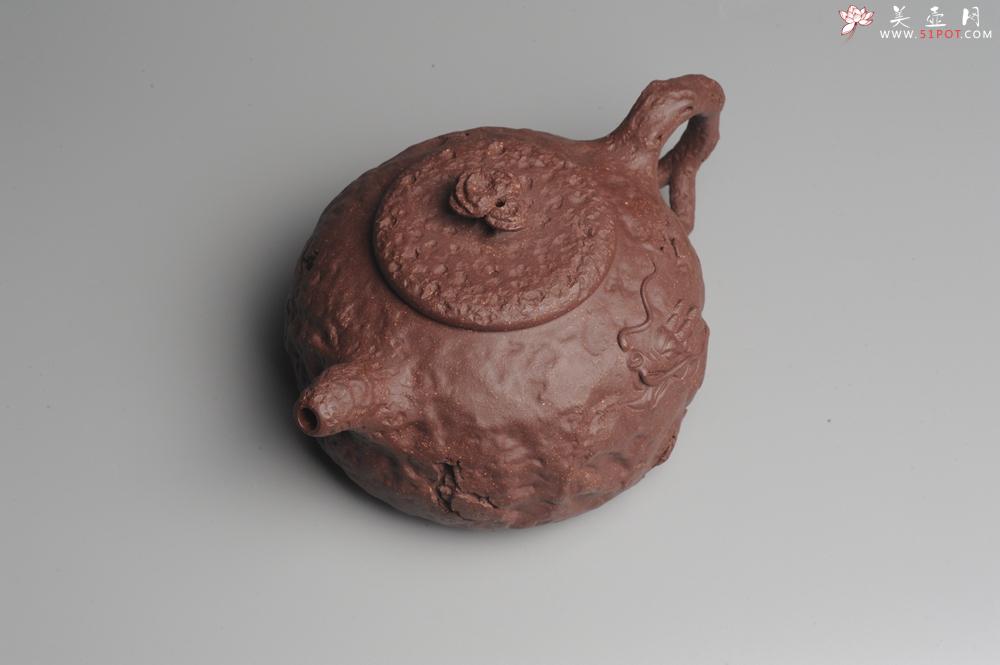 紫砂壶图片：美壶特惠 全手工薄胎游龙灵芝供春 龚春 做工精致 单色更显功力 - 美壶网