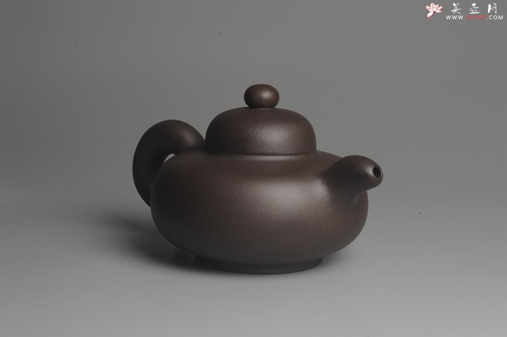 紫砂壶图片:美壶特惠 精致老紫泥道洪圣珠 稳重大气 - 美壶网