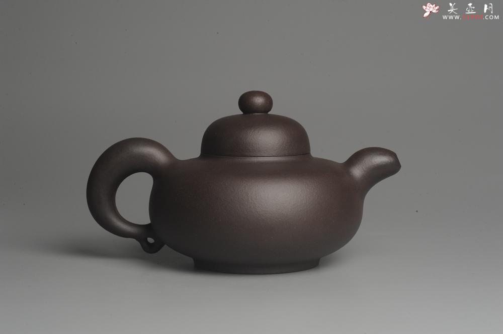 紫砂壶图片:美壶特惠 精致老紫泥道洪圣珠 稳重大气 - 美壶网