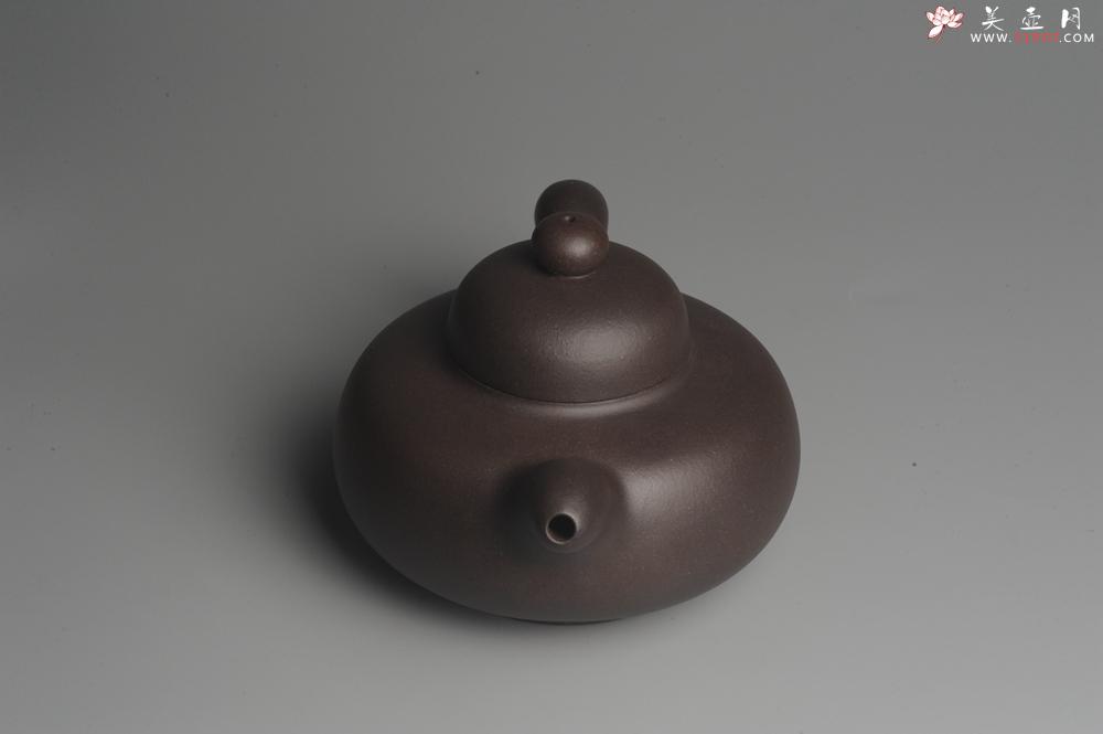 紫砂壶图片:美壶特惠 精致老紫泥道洪圣珠 稳重大气 - 美壶网