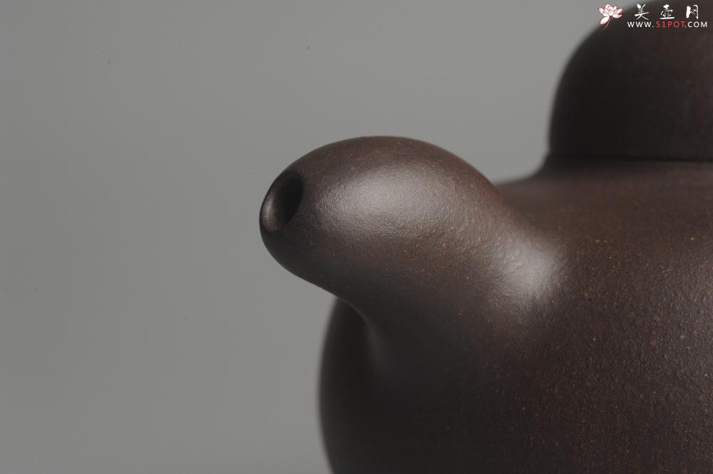 紫砂壶图片:美壶特惠 精致老紫泥道洪圣珠 稳重大气 - 美壶网