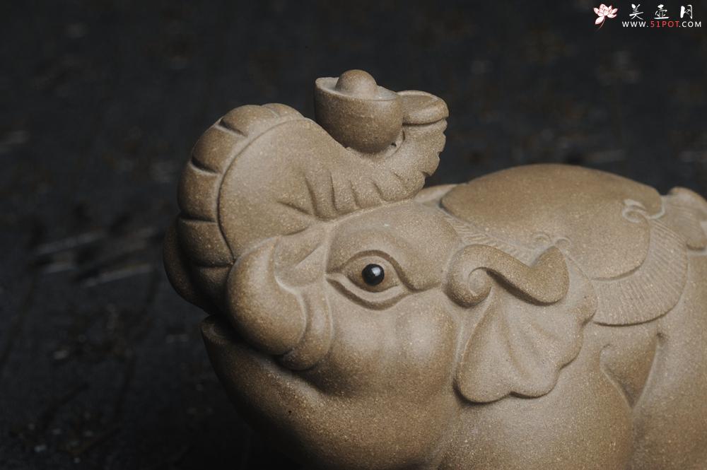 紫砂壶图片:美宠特惠 回馈壶友 精工太平有象茶宠 长11cm宽6cm高7cm - 美壶网
