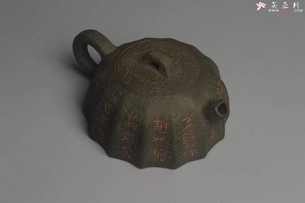 紫砂壶图片：美壶特惠 学苑派 仿龙文风格 青铜器质感 薄胎矮秦权 - 美壶网