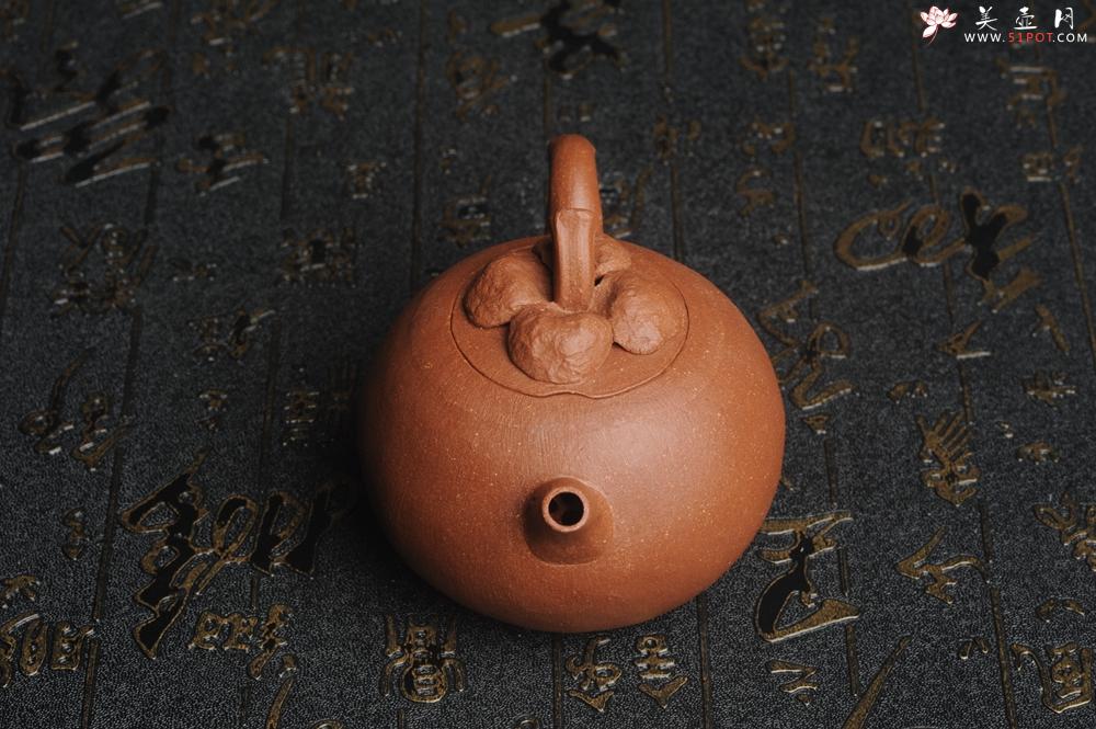 紫砂壶图片：美壶特惠 精致卡盖全手工油润降坡泥仿生小花货 山竹 - 美壶网