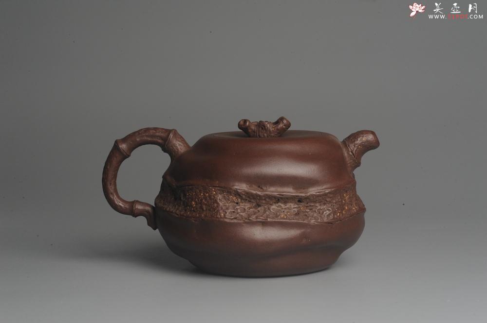 紫砂壶图片：潘丹初全手新作 道法自然 妙趣横生 原创溪竹 - 美壶网