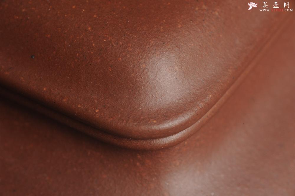 紫砂壶图片：实力派张海艳全手工老辣四方虚扁壶 超精致 - 美壶网