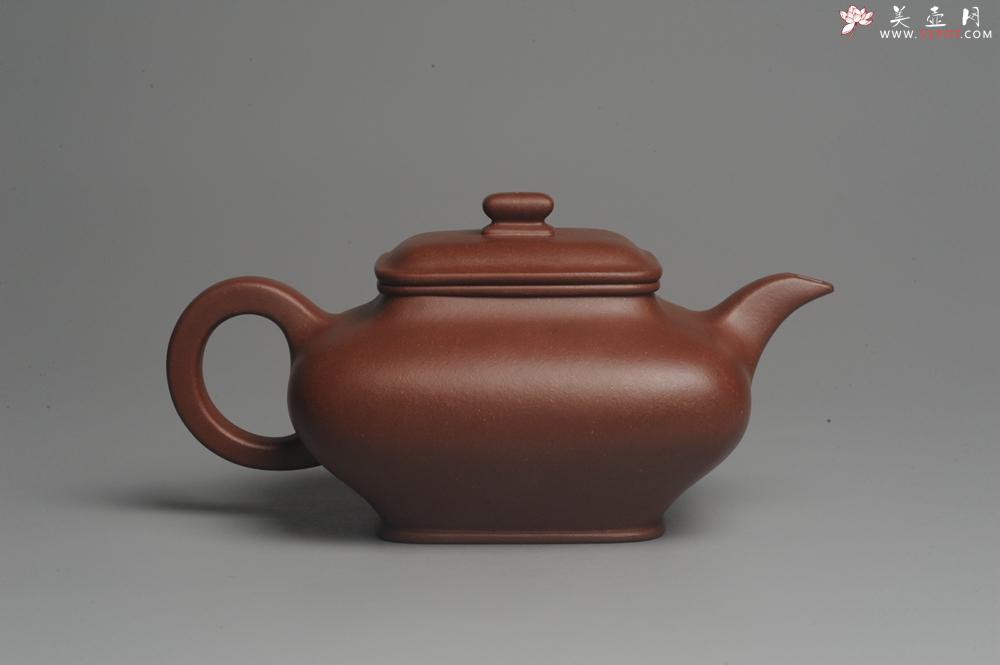 紫砂壶图片：实力派张海艳全手工老辣四方虚扁壶 超精致 - 美壶网