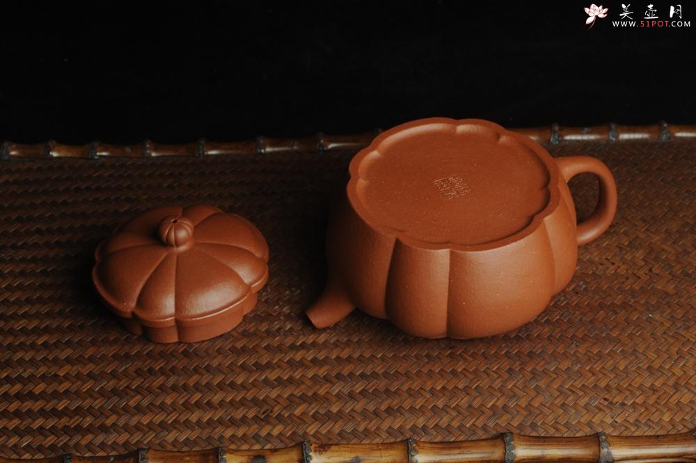 紫砂壶图片：美壶双11特惠秒杀 梨皮红泥精工筋囊井栏 - 美壶网