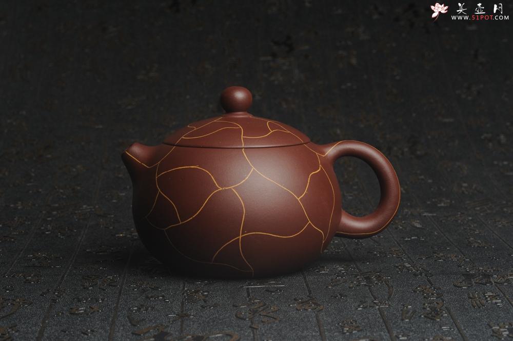紫砂壶图片：美壶特惠 精工冰纹西施 茶人醉爱 - 美壶网