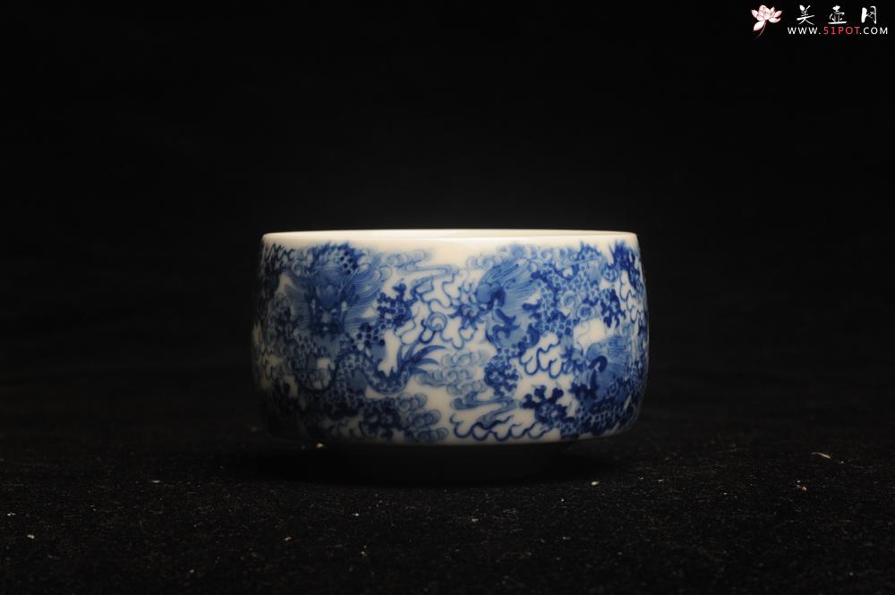 紫砂壶图片：美杯特惠 景德镇主人杯压手杯 釉下彩青花杯 九龙杯 超漂亮 - 美壶网