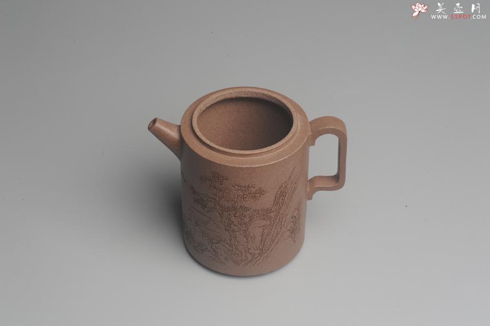 紫砂壶图片：美壶特惠 优质老段文人集狮壶 通景山水 灰常雅致 - 美壶网