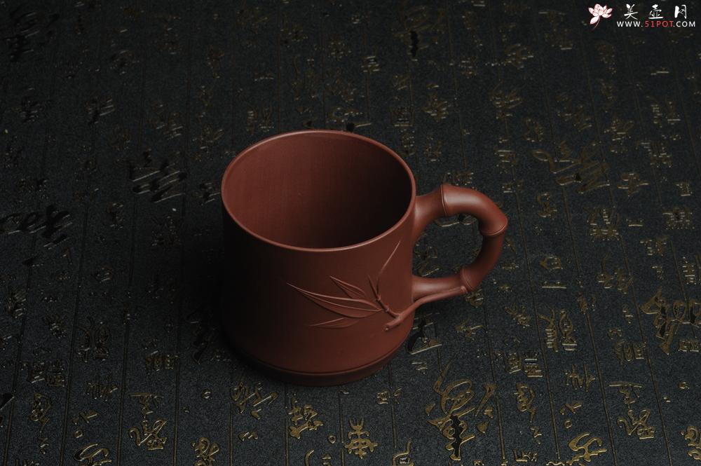 紫砂壶图片：美杯特惠 年底特惠 年货 做工精致竹节竹叶盖杯 - 美壶网