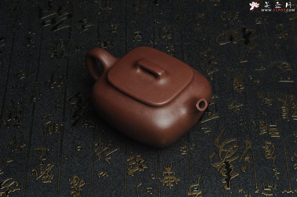 紫砂壶图片：美壶特惠 精工好料底曹青枯枝鸟小四方 灰常雅致 - 美壶网