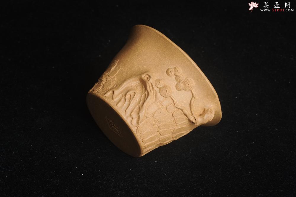 紫砂壶图片：美杯特惠 精致全手工松桩杯 - 美壶网