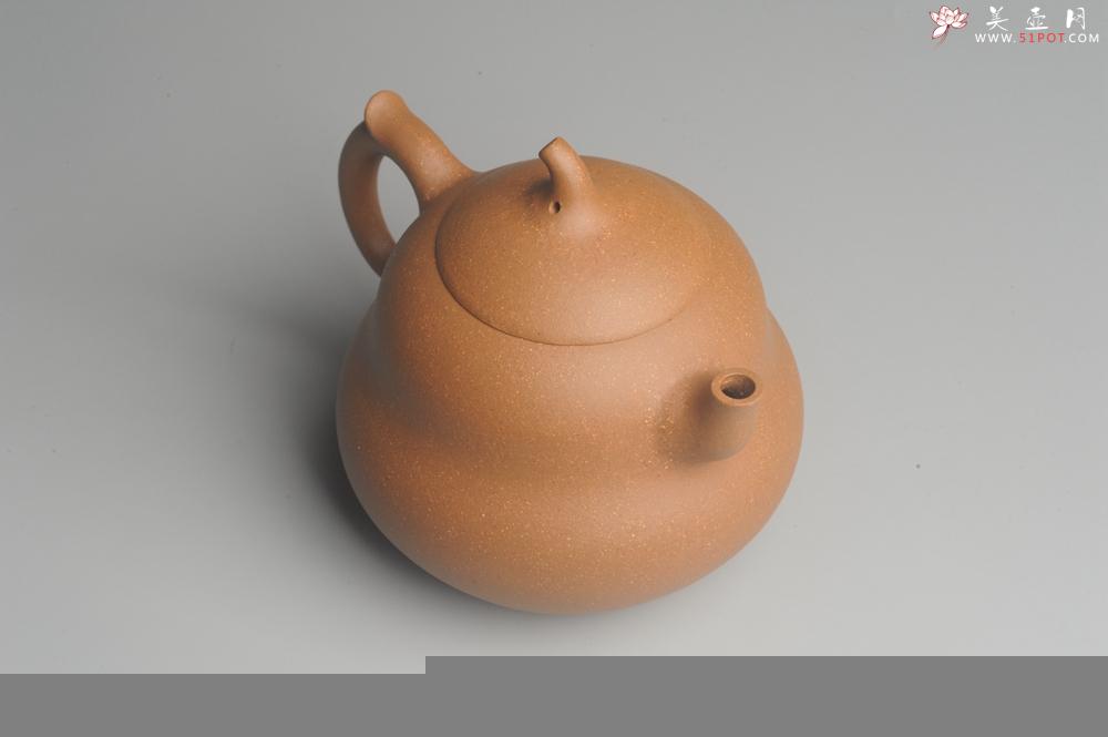 紫砂壶图片：美壶特惠 特好降坡泥精工葫芦壶(福禄) 灰常文气 - 美壶网