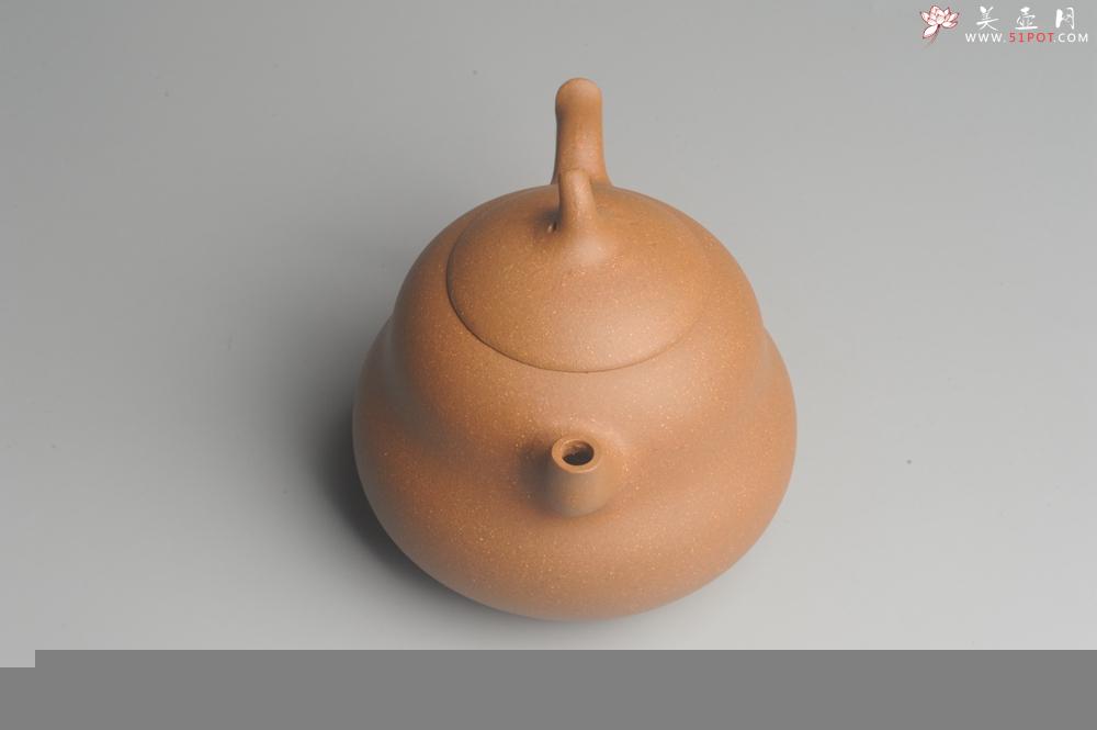 紫砂壶图片：美壶特惠 特好降坡泥精工葫芦壶(福禄) 灰常文气 - 美壶网