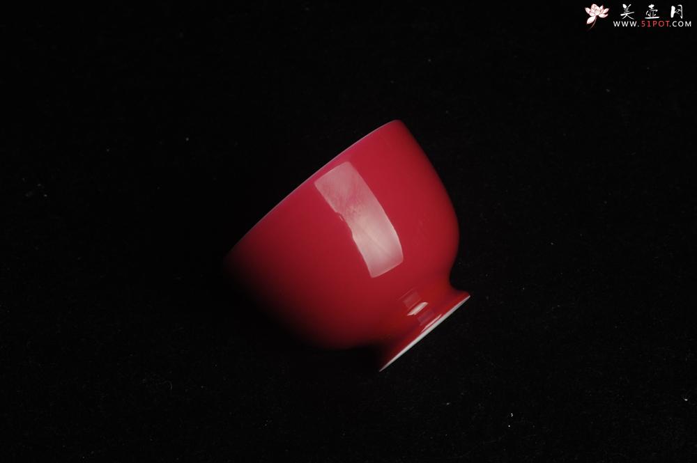 紫砂壶图片：精致胭脂红主人杯 茶人醉爱 适合女士 - 美壶网