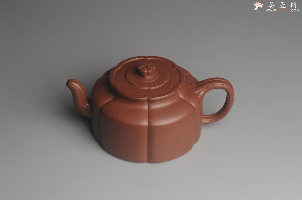 紫砂壶图片:实力派张海艳手工压制成型精工梅花周盘壶 气势磅礴 - 美壶网