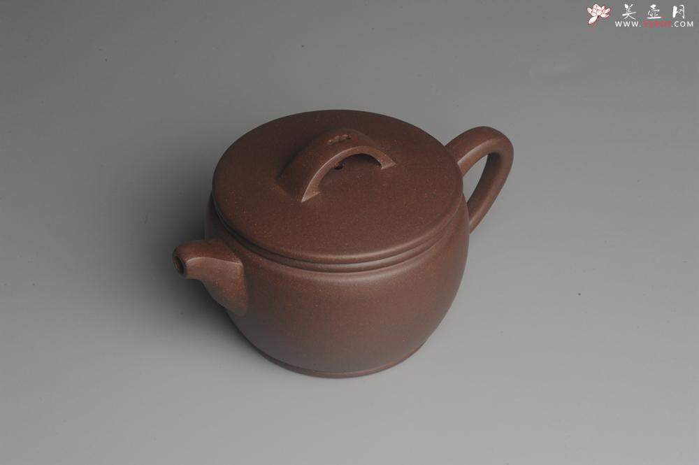 紫砂壶图片：美壶特惠 精致黑星老紫泥汉瓦 茶人醉爱 - 美壶网
