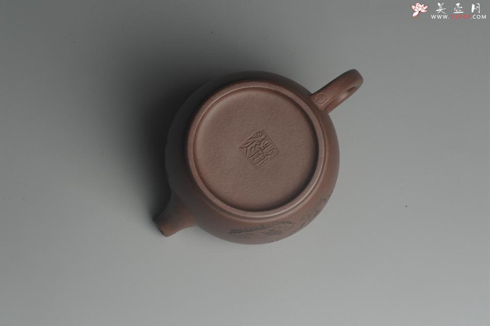 紫砂壶图片：美壶特惠  精致黑星老紫泥汉瓦 惟吾德馨 茶人醉爱 - 美壶网