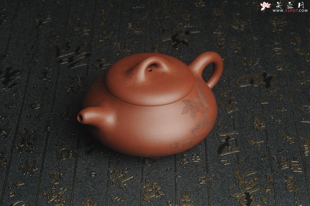 紫砂壶图片：美壶特惠 精致汉棠石瓢壶 装饰清供图 茶人醉爱 - 美壶网