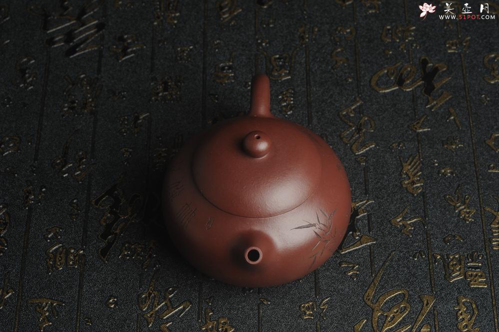 紫砂壶图片：【好壶已结缘 预定】油润底曹青 全手工高文旦 装饰人物 特文气 - 美壶网