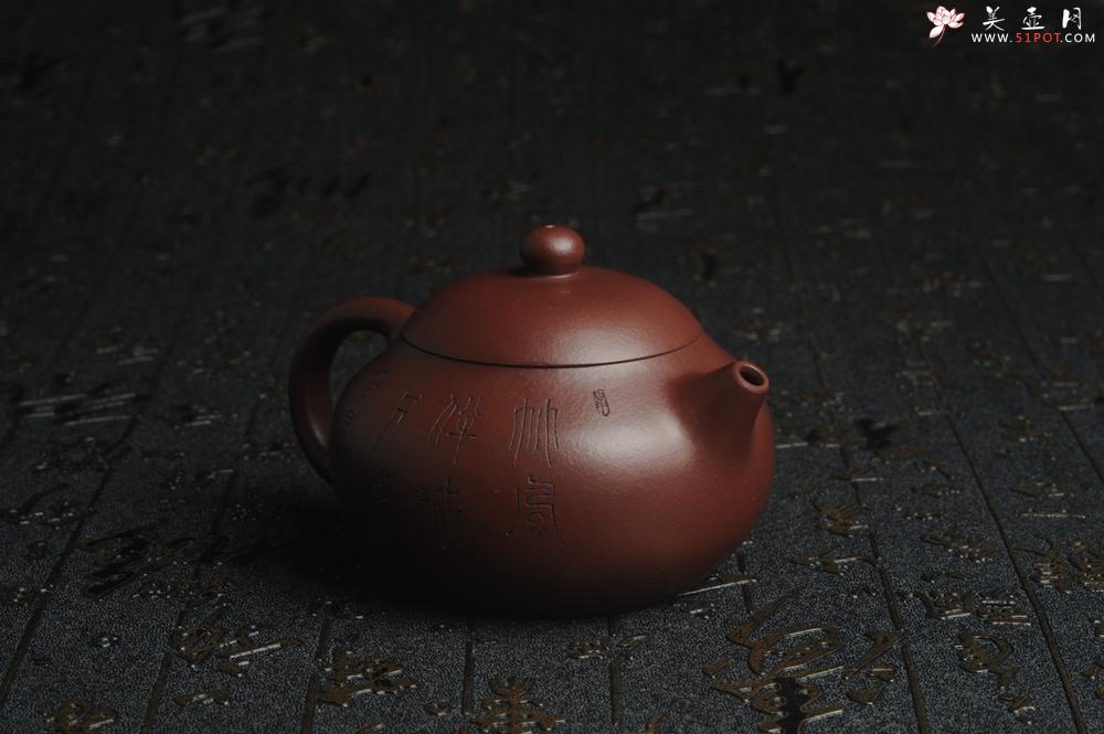 紫砂壶图片：【好壶已结缘 预定】油润底曹青 全手工高文旦 装饰人物 特文气 - 美壶网