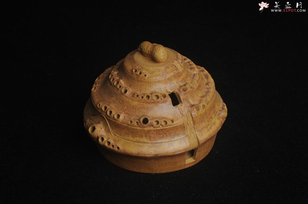 紫砂壶图片：特惠精致文气雅致竹节香炉 肌理逼真 - 美壶网