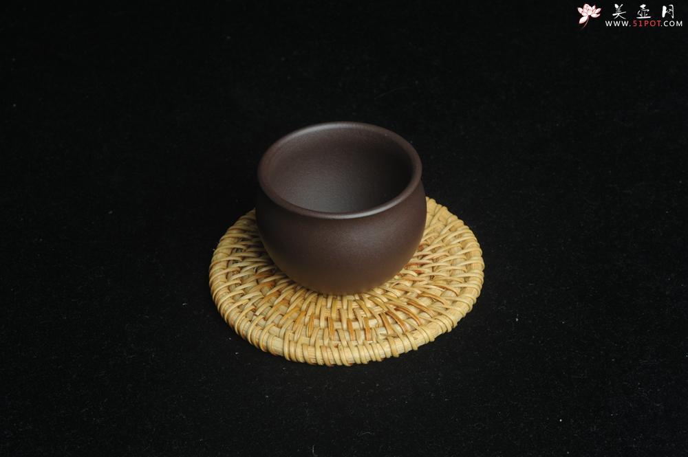 紫砂壶图片：优质老紫泥精致手工品茗杯大号主人杯 茶人醉爱 - 美壶网