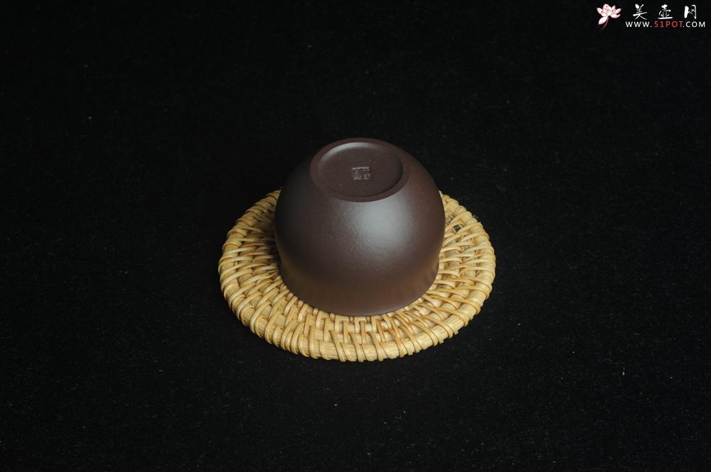 紫砂壶图片：优质老紫泥精致手工品茗杯大号主人杯 茶人醉爱 - 美壶网