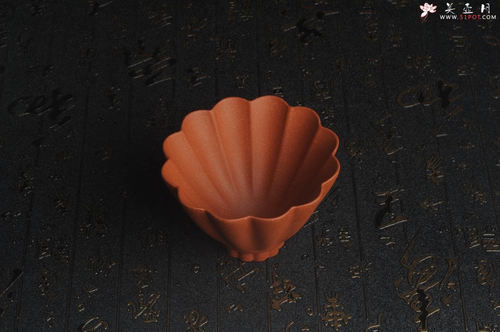 紫砂壶图片：美杯特惠 超精工厚实特好降坡泥菱花杯 主人杯 - 美壶网
