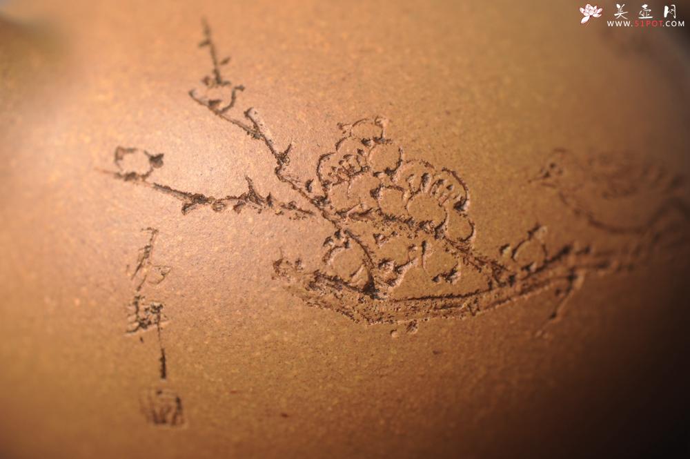 紫砂壶图片：油润老黄段泥(此泥料属于家藏老料！油润无比，识者自知！)全手工喜上眉梢小品西施 特文气 - 美壶网