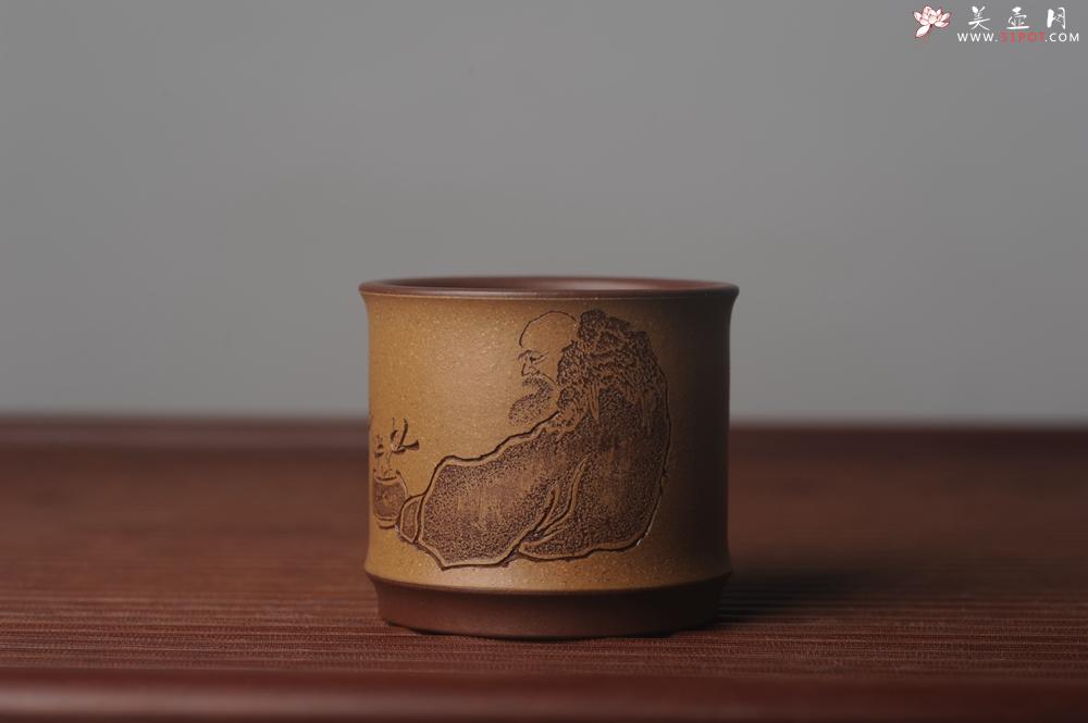 紫砂壶图片：美杯国庆特惠 精品好泥好工好刻雅致特厚实达摩主人杯 茶人醉爱 - 美壶网