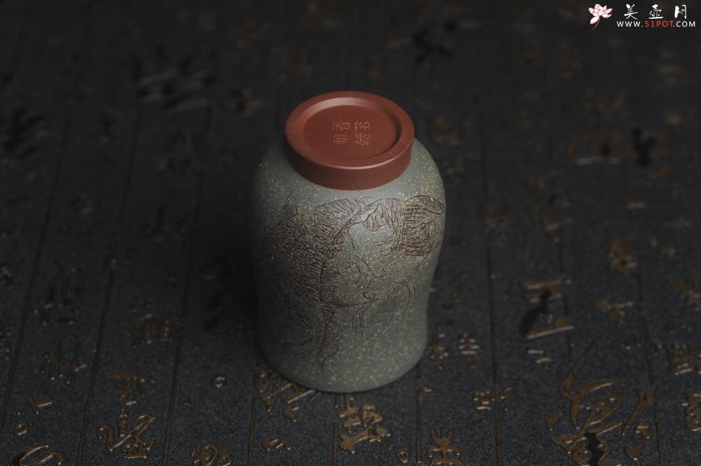 紫砂壶图片：美杯国庆特惠 精品好泥好工好刻雅致特厚实鱼跃主人杯 茶人醉爱 - 美壶网