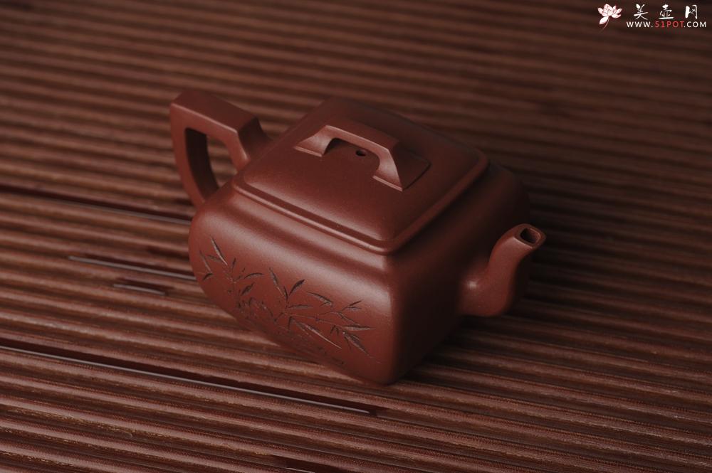 紫砂壶图片:美壶特惠 精品宝瑟四方方樽 陈俊儒精心装饰 - 美壶网