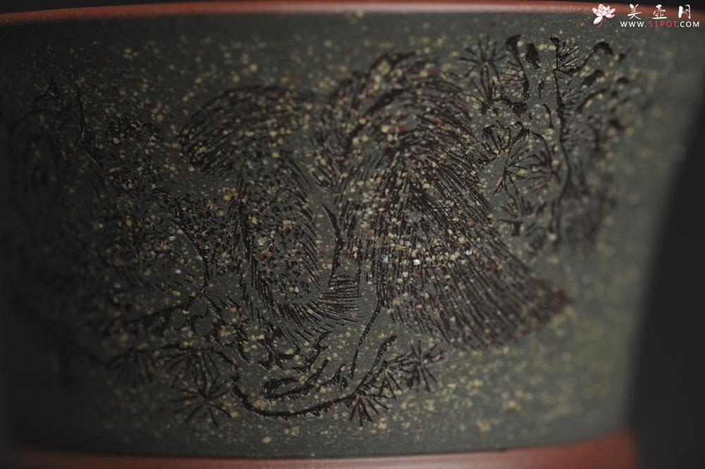 紫砂壶图片：美杯国庆特惠 精品好泥好工好刻雅致特厚实松鼠主人杯二式 - 美壶网