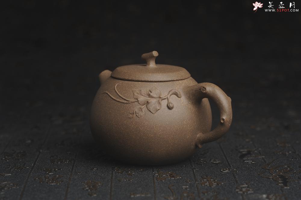 紫砂壶图片：美壶特惠 精致青段茄瓜物语壶 茶人醉爱 - 美壶网